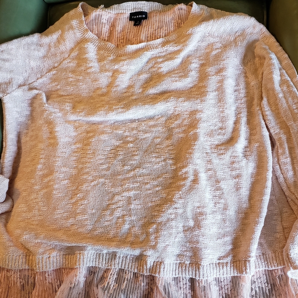 Torrid light pullover cotton mix.